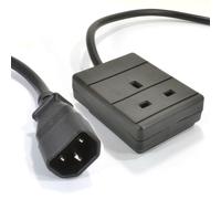 kenable IEC C14 to 1 Way Gang UK Mains Sockets Lead UPS Power Supply 2m