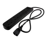 kenable IEC C14 to 4 Way UK Mains Sockets Lead UPS Power Splitter 1m BLACK