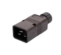 IEC C19 C20 Connector 16A 250V PDU UPS Power - Heavy Duty PC Material for Data Centres - Easy Install 60x35x25mm(IEC320-C20)