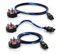 IEC C5 Power Brick Line 5FT, Mickey Mouse Female End to NEMA 5-15P Wall Plug, 18AWG Grounded 10A 125V Cord for Notebook Adapter, Print Station, Projector Room, Game Unit, Extra Office Cable Set Kit