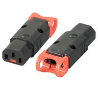IEC Lock+ PA130100BK The World's First Locking Rewireable IEC320-C13 Connector No More Accidental Unplugging or Disconnections