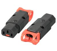 IEC LOCK + PA130100BK C13 IEC Lock Rewireable Connector