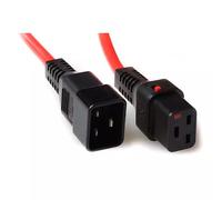 IEC LOCK PC1401 power cable Red 1 m C20 coupler C19 coupler