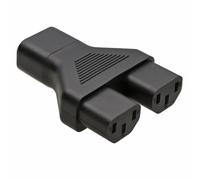 kenable IEC Mains Splitter Plug Y Adapter Block - Socket to 2 x Plugs 10A