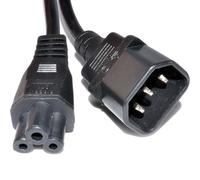 kenable IEC Plug C14 to Cloverleaf Plug C5 Converter Adapter Power Cable 2m