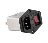 IEC Socket Power Filter 3A CW2B-T Metal Case for emi RFI Suppressor with Light Switch for Audio Equipment(CW2B-3A-T)