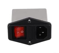 IEC Socket Power Filter 3A CW2B-T Metal Case for emi RFI Suppressor with Light Switch for Audio Equipment(CW2C-3A-T)