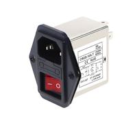 IEC Socket Power Filter CW2B-T CW2C-T 3A 6A 10A EMI Electromagnetic Filter with Light Safety Switch - for Industrial Equipment (CW2B-10A-T)
