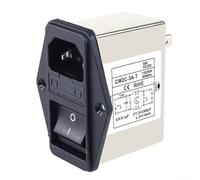 IEC Socket Power Filter CW2C3610AT Fuse Switch Rocker Switch 220V for EMI Filtering in Communication and Industrial Devices (CW2C-3A-T)