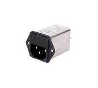 IEC socket power filter with double fuse 220V FT110I-6-C