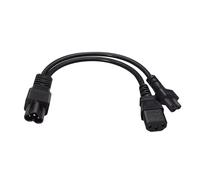 IEC320 6 to 5 and C13 Power Splitter Cable 30cm / 11.81in | AC220V Power Supply Y Cable with 6 Male to 5 Female and C13 Output Connectors for Computer Accessories