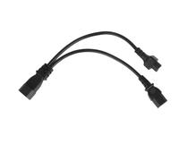 IEC320 C14 to C13 and C5 Y Splitter Power Cord, 10A 250V Short 32cm Adapter Cable for Laptop Power Supply, Computer Monitor and Printer
