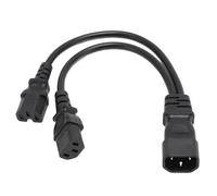 IEC320 C14 to IEC320 C13 C15 Splitter Power Cord, Male to Female Y Splitter Converter Adapter Cable, 1 in 2 Out Power Cord Extension Cable for Laptop Adapter, 1.0ft