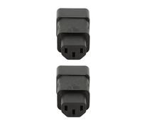 IEC320 C20 to C13 Power Socket Adapter Plug Play Reliable 2 Units for PDU Chassis Power Supply Copper PVC Materials