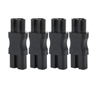 IEC320 C6 to C15 Converter, 4pcs Professional Power Cord Adapter Connector for Laptop Power Adapter, PDU Chassis Power Conversion Head, Ups Socket
