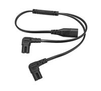 IEC320 C8 Dual C7 Splitter Cord with 1 In 2 Out for LCD Monitor Desk Lamp