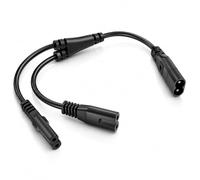 IEC320 C8 to Dual C7 Y Splitter AC Power Cord 30cm,Durable Dual C7 to C8 30cm Extension for powering two devices, IEC320 Y Splitter Extension Cable for Home Electronics