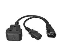 IEC60320 C14 to C13 Y Splitter Power Cord with UK Outlet Converters for Servers Rack Data Center Equipment Double Output Server Power Cable