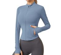 IECCP Ladies Tops Women Activewear Gym Running T-Shirts Long Sleeve Sport Workout Clothes Fitness Shirts & Tees Active Wear Grey Blue S