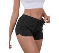 IECCP Running Shorts for Women Soft Joggers Gym Sports Yoga Sweat Shorts with Pockets Summer 2025 UK Black