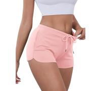 IECCP Running Sweat Shorts for Women Soft Gym Sports Yoga Joggers Shorts with Pockets Summer 2025 UK Pink