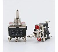 ieckwmf Power Switch Button E-TEN223/123 Contact Toggle Switch15A250V AC-Off- 6 Pin Three-Way Reset Rocker Toggle Slide Switch (Color : E-ten223f 6p3t)