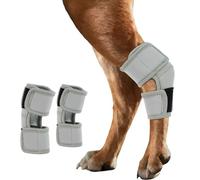 IECOii 2PCS Dog Front Back Leg Braces,Adjustable Elbow Compression Support Wrap with Reflective Straps for Ligament Injury,Sprain,Arthritis Relief & Joint Stability,Leg Support for Dogs,Grey,Size L