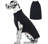 IECOii Big Dog Sweater, XXXXL Dog Sweaters for Extra Large Dogs, Cold Weather Winter Sweaters for Large Size Dogs, Warm Fall Knitwear, Doberman,Great Dane Sweater, Darkgrey - 4XL