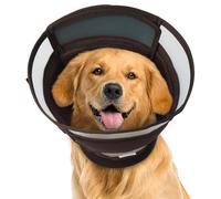 IECOii Buster Collar for Dogs After Surgery,Adjustable Dog Cone Brown,L