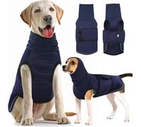 IECOii Dog Anxiety Calming Hoodie,Breathable Dog Anxiety Jacket Vest Coat for Thunderstorms,Fireworks,Vet Visits, Separation,Adjustable Doggy Hoodies for Noise Block & Ear Protection Recovery,Blue,M