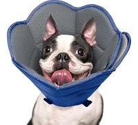 IECOii Dog Cone Collar Soft,Breathable Cone For Dogs After Surgery to Stop Licking,Small Cat Recovery Collars & Cones Alternative,Adjutable Dogs Surgery Collar Small Dog,Pet Comfy Cone Collars,Blue-S