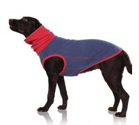 IECOii Dog Fleece Jumper,Warm Dog Sweatshirt Stretch Fleece Vest Jacket Warm Dog Sweater Pullover for Small Medium Large Dog,Turtleneck Pullover Winter Puppy Jumpers,Dog Fleece Shirt,Blue,2XL