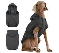 IECOii Dog Hoodie For Large Dogs,Large Dog clothes with Hat,Warm DogSweatshirt Hooded,Basic Hoodie For Dogs Spring Fall And Winter,XL DogJumper For Beagle,Border Collie,Grey,XL(No Fleece Lined)