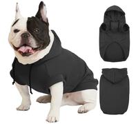 IECOii Dog Hoodie,Pet Jumper MediumSize Dogs,Dogs Sweatshirt With Hood,Spring Fall DogClothes For Medium Sized,Pet Jumper Hoodie For Schnauzer,Pug,Black,M,(No Fleece Lined)