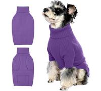 IECOii Dog Jumper Medium,Doggie Sweater Medium Size Dog Girl Boy,Turtleneck Thick Warm Medium Dog Jumper,Fall Cold Pet Outfit for Christmas Dog Winter Knitted Clothes for French Bulldog Boston Terrier