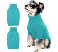 IECOii Dog Jumper Medium,Doggie Sweater Medium Size Dog Girl Boy,Turtleneck Thick Warm Medium Dog Jumper,Fall Cold Pet Outfit for Christmas Dog Winter Knitted Clothes for French Bulldog Boston Terrier