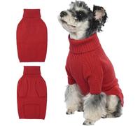 IECOii Dog Jumper Medium,Doggie Sweater Medium Size Dog Girl Boy,Turtleneck Thick Warm Medium Dog Jumper,Fall Cold Pet Outfit for Christmas Dog Winter Knitted Clothes for French Bulldog Boston Terrier