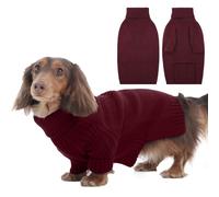 IECOii Dog Jumper Medium,Doggie Sweater Medium Size Dog Girl Boy,Turtleneck Thick Warm Medium Dog Jumper,Fall Cold Pet Outfit for Christmas Dog Winter Knitted Clothes for French Bulldog Boston Terrier
