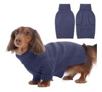 IECOii Dog Jumper, Turtleneck Thick Warm Sweater for Medium Size Girl Boy, Fall Cold Pet Outfit for Christmas Winter Knitted Clothes, French Bulldog Boston Terrier