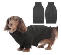 IECOii Dog Jumper, Turtleneck Thick Warm Sweater for Medium Size Girl Boy, Fall Cold Pet Outfit for Christmas Winter Knitted Clothes, French Bulldog Boston Terrier