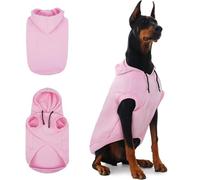 IECOii Dog Pullover Sweatshirt,Warm Dog Jumper Large Size Dogs,Handsome Large DogClothes Soft Dogs Sweatshirt With Hood,Hooded Jumper forDogs Boy Girl Pitbull Labrador,Pink,2XL(No Fleece Lined)