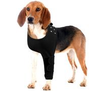 IECOii Dog Surgery Recovery Suit,Dog Leg Sleeve to Stop Licking,Dog Recovery Sleeve,Dog Leg Wound Joint Protector,Dog Elbow Protector,Dog Leg Cover Dog Leg Wound Protector for Front Left Leg,Black,M