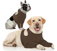 IECOii Dog Surgery Recovery Suit,Dog Recovery Sleeve Front Leg,Dogs Leg Surgical Recovery Suits,Dogs Legs Wound Joint Protector to Prevent Bite Licking,DogElbow Protector,Soft DogMedical Suit,Khaki,M