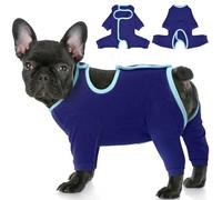 IECOii Dog Surgery Recovery Suit Long Sleeve,Easy-On Dog Recovery Suits,Post Surgery DogOnesie,DogBody Suit After Surgery to Stop Licking,Dogs Surgical Vest,Dogs Cone Collar Alternatives,Blue,S