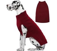 IECOii Extra Large Dog Jumper - Warm Christmas Sweater for Large Dogs, XXL, Dark Red, 4XL