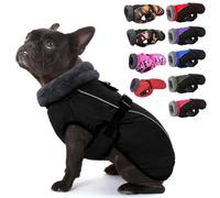 IECOii Extra Warm Dog Coat Reflective Adjustable Fleece Turtleneck Jacket for Cold Weather Soft Winter Coat for Small to Extra Large Dogs