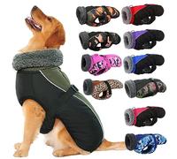 IECOii Extra Warm Dog Coat with Reflective Adjustable Buckle Fleece Turtleneck Jacket for Cold Weather, Soft Winter Coat for Small, Medium, Extra Large Dogs