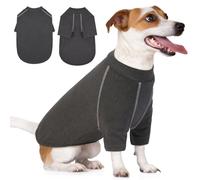 IECOii Girl Dog Sweater - Fleece Pullover Jumper, Medium Size, Grey, Warm Winter Sweatshirt for Medium Dogs, Pug & Dachshund