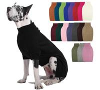 IECOii Great Dane Sweater, Sweater for Giant Breed Dogs in Winter,turtleneck Cold Weather Knit Clothes,machine Washable,elastic Pullover for Saint Bernard,mastiff, Black,xxxxxl, Extra Large, 5XL