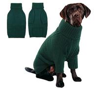IECOii XL Dog Jumper, Extra Large Pet Thick Warm Knit Clothes for Daily Christmas, Turtleneck Sweaters Fall Winter Apparel for Big Dogs, Pitbull Labrador Retriever Boy Girl